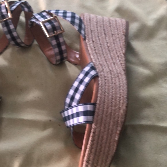 J.CREW Espadrille Blue and white Plaid size 8.5/ NWOT - Picture 7 of 14